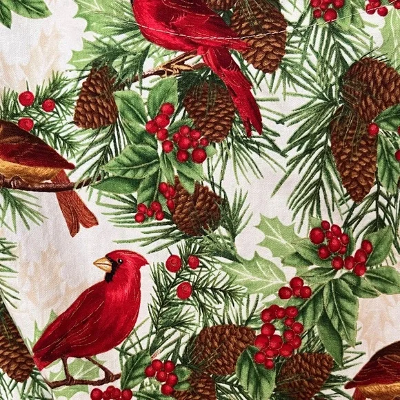 Retrolicious Cardinal Pine Branch Midi Dress in Red Green White - Picture 3 of 6